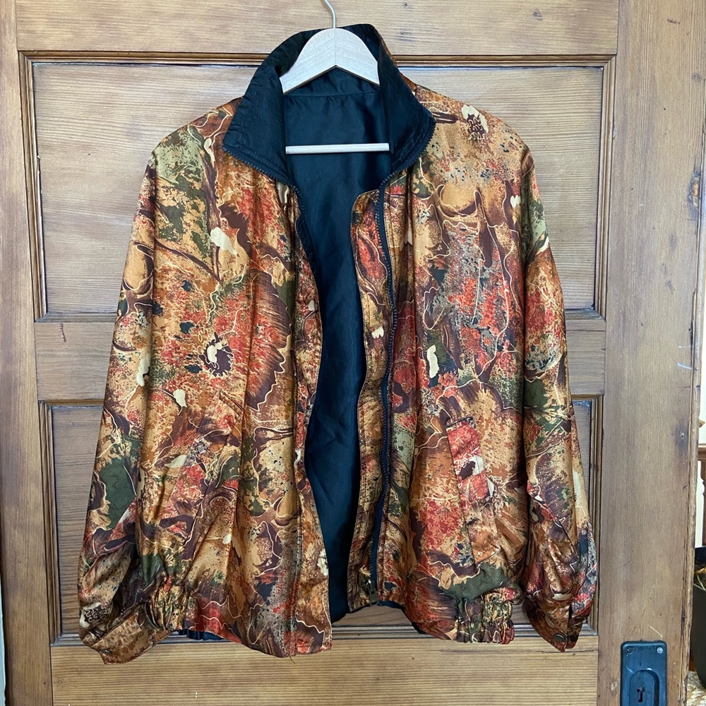 Vintage Floral patterned bomber Jacket